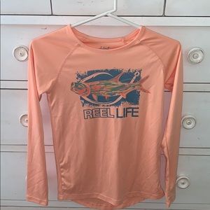 2 polyester long sleeve shirts.